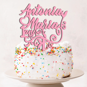 Cake Topper Aniversare Nume Varsta
