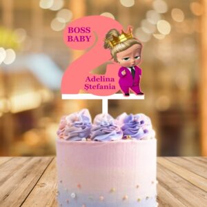 Cake Topper Aniversare 2 ani Baby Boss
