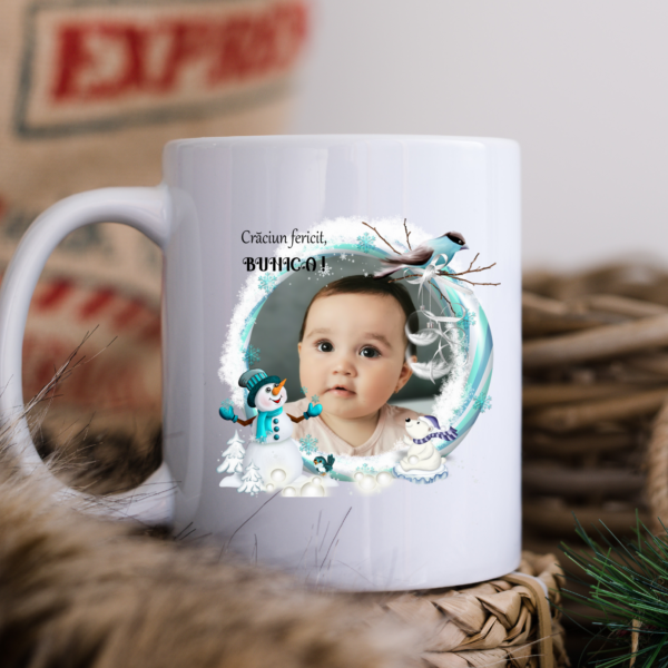 Cana poza si mesaj/urare, Cadou Craciun Familie, Prieteni, Colegi