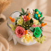 Aranjament floral in Cutie Landou, Cadou proaspata mamica - imagine 2