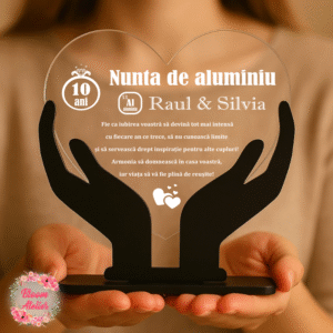 Alternative view of Placuta Trofeu Aniversare 10 ani Casatorie, Nunta de aluminiu