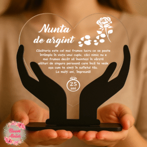 Placuta Trofeu Aniversare 25 ani Casatorie, Nunta de argint