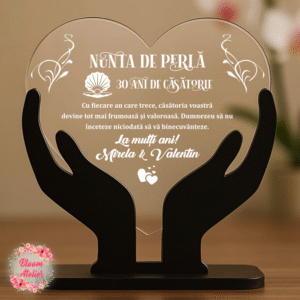 Alternative view of Placuta Trofeu Aniversare 30 ani Casatorie, Nunta de perla