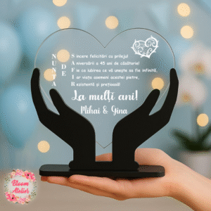 Alternative view of Placuta Trofeu Aniversare 45 ani Casatorie, Nunta de safir