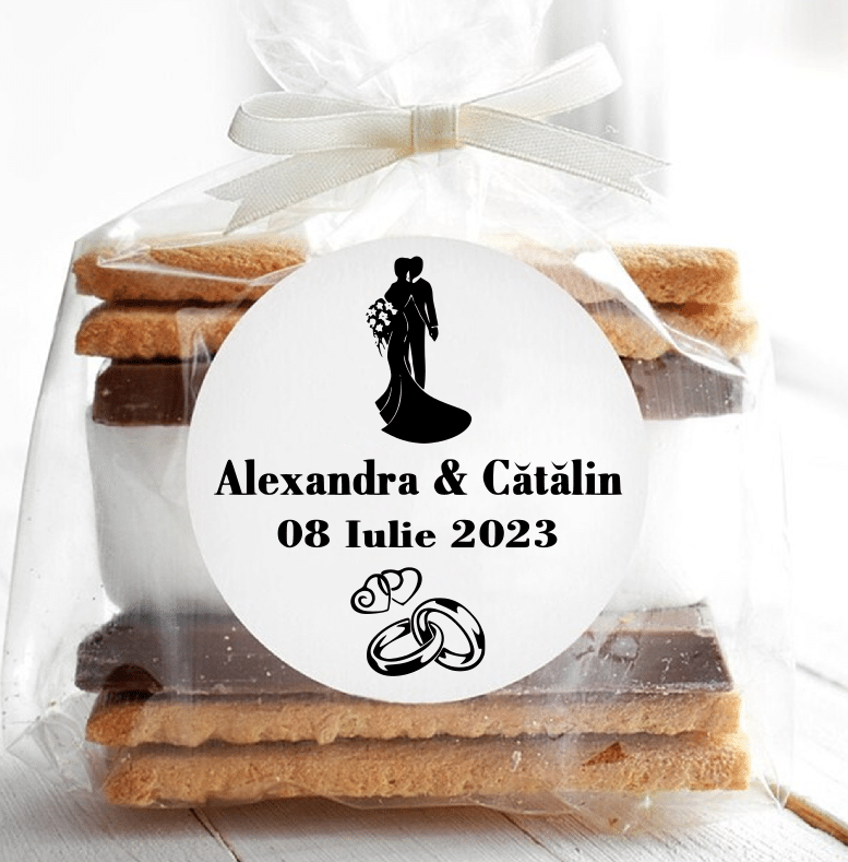 Etichete personalizate nunta, Set 100 buc, M2