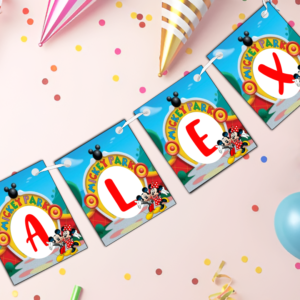 Banner personalizat Botez/Petrecere, Mickey Minnie Mouse