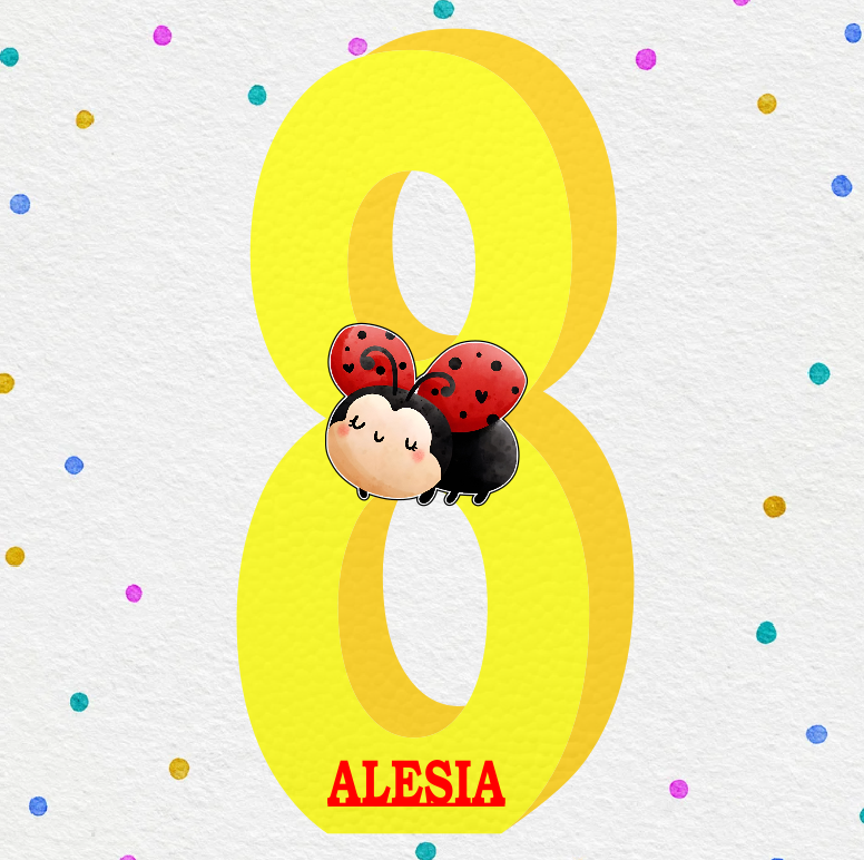 Cifre aniversare polistiren 1-9 Buburuze