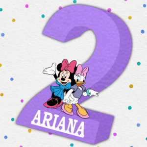 Cifre aniversare polistiren 1-9 Minnie Mouse Daisy