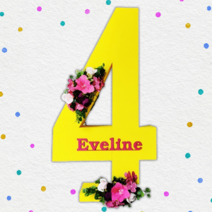 Alternative view of Cifre aniversare polistiren Nume si Flori