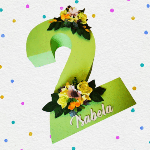 Cifre aniversare polistiren Nume si Flori
