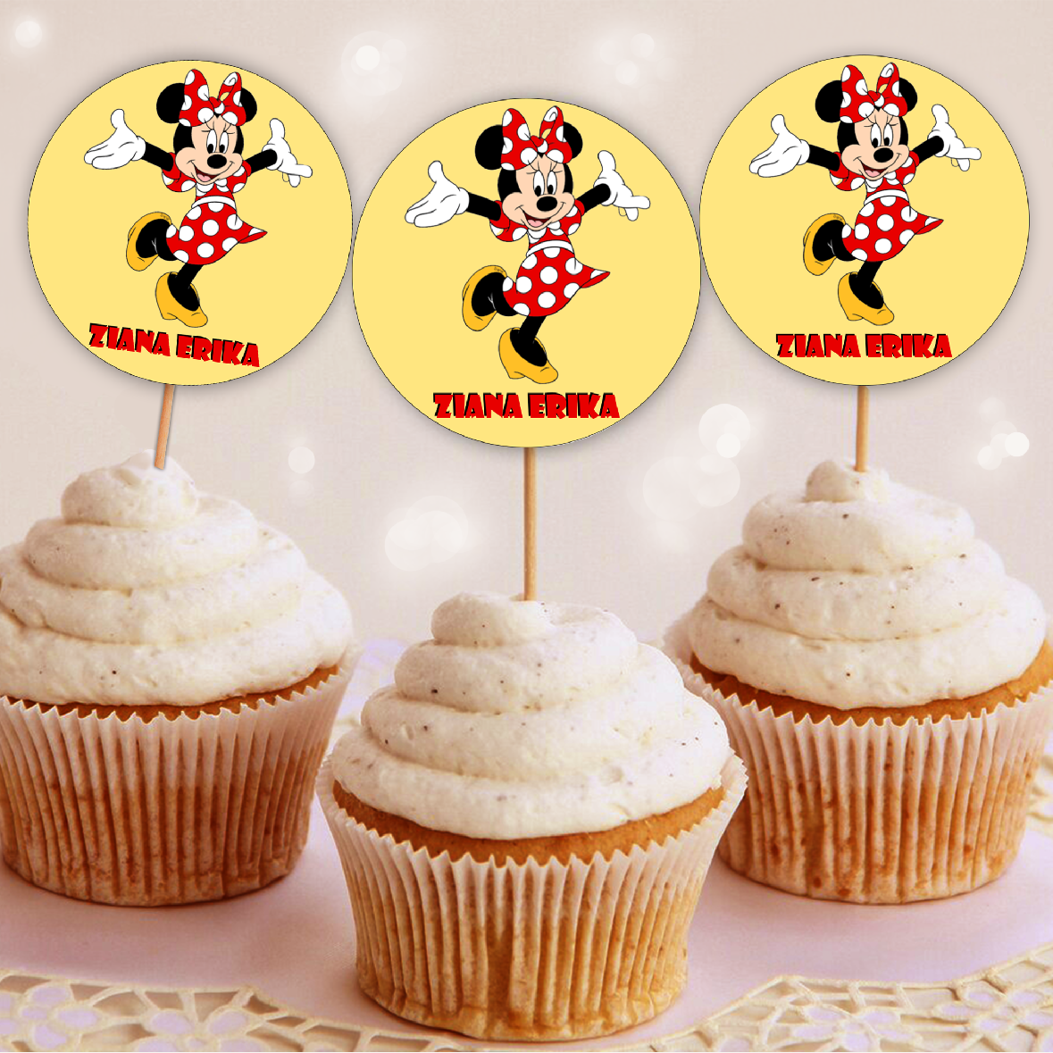 Etichete Candy bar Minnie Mouse, 35 Buc