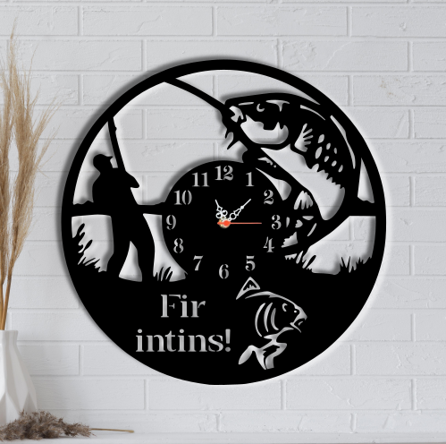 Ceas de perete personalizat, Pescar M2