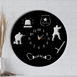 Ceas de perete personalizat, Politist