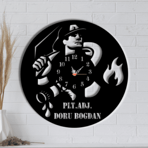 Ceas de perete personalizat, Pompier