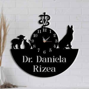 Ceas de perete personalizat, Cabinet Veterinar, Medic Veterinar