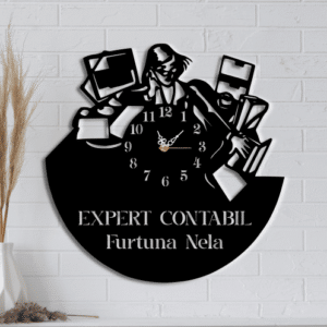 Ceas de perete personalizat, Contabila, Cabinet Contabilitate, Asigurari, Consultanta