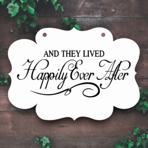 Accesoriu nunta, Placuta And they lived happily ever after