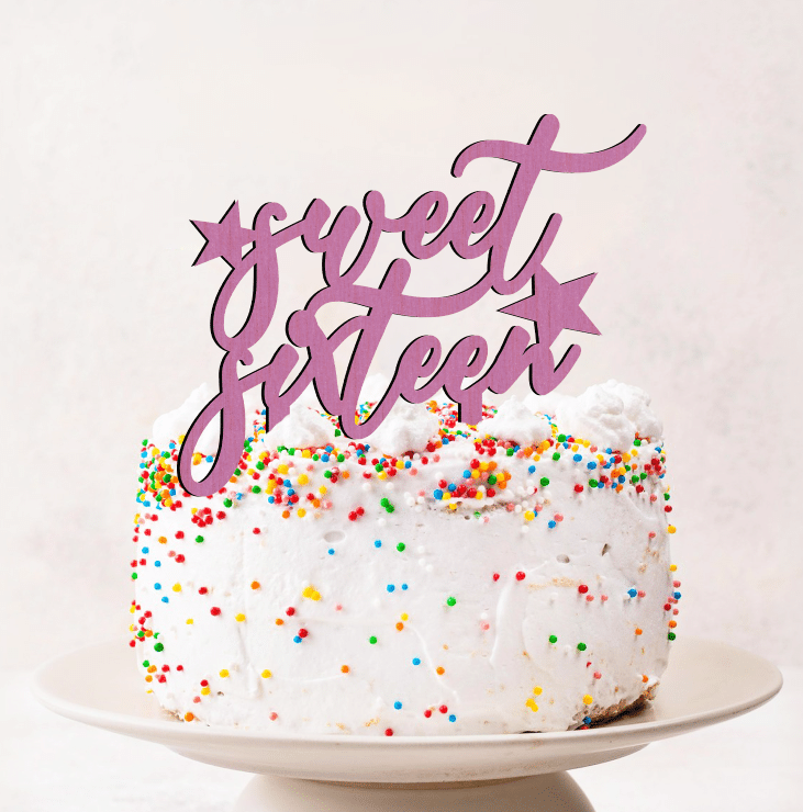 Cake Topper Aniversare Sweet Sixteen