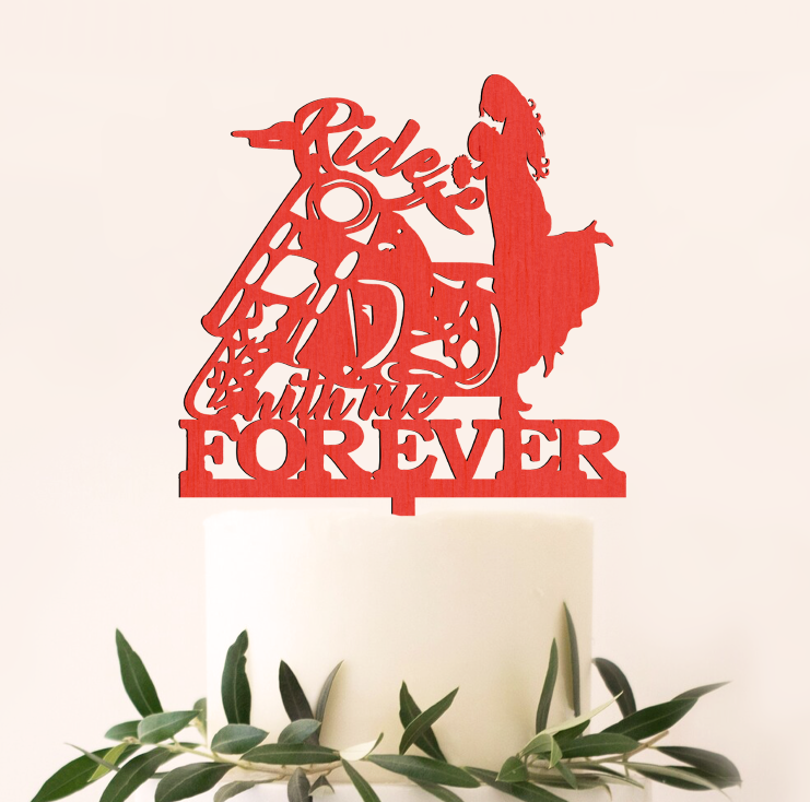 Cake Topper Nunta, Miri Motocicleta, Ride with me forever