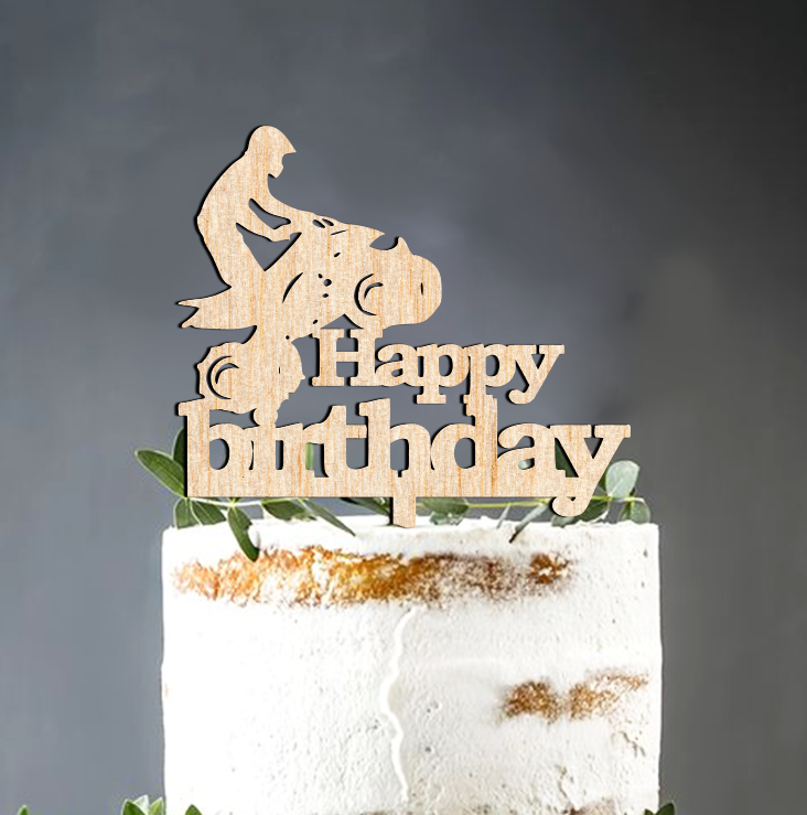 Cake Topper Aniversare Motociclist