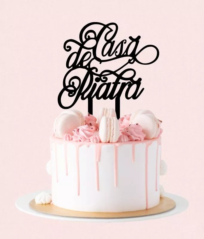 Cake Topper Nunta, Casa de piatra - imagine 3