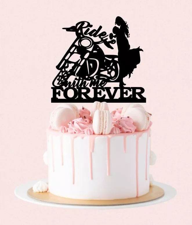 Cake Topper Nunta, Miri Motocicleta, Ride with me forever - imagine 3