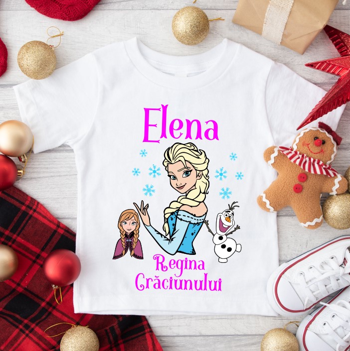 Tricou personalizat, Regina Craciunului, Elsa Regatul de gheata - imagine 2