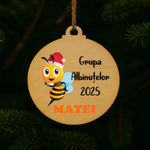 Alternative view of Glob lemn personalizat nume, Grupa Albinutelor