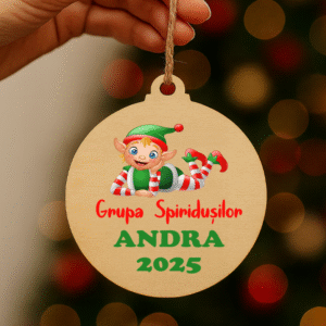 Glob lemn personalizat nume, Grupa Spiridusilor