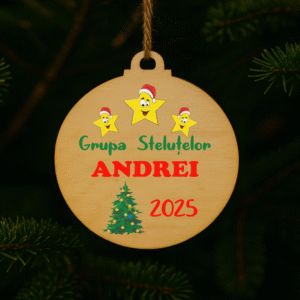 Alternative view of Glob lemn personalizat nume, Grupa Stelutelor