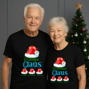 Set Tricouri Personalizate Cadou Craciun Bunici