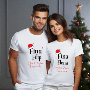 Alternative view of Set Tricouri Personalizate Craciun Finu' Fina