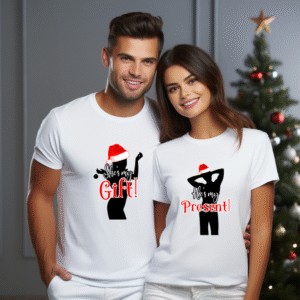 Set Tricouri Cuplu Craciun, My Gift