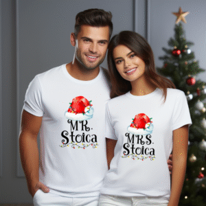 Set Tricouri Personalizate Craciun Mr Mrs