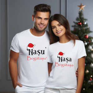 Alternative view of Set Tricouri Personalizate Craciun Nasu' Nasa