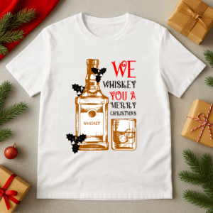 Tricou Unisex We whiskey you a Merry Christmas