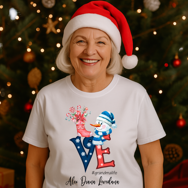 Tricou Personalizat Cadou Craciun Bunica