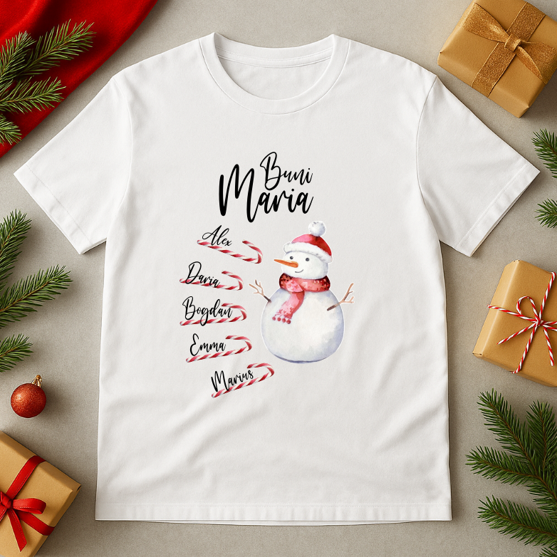 Tricou Personalizat Numele Nepotilor, Cadou Craciun Bunica - imagine 2