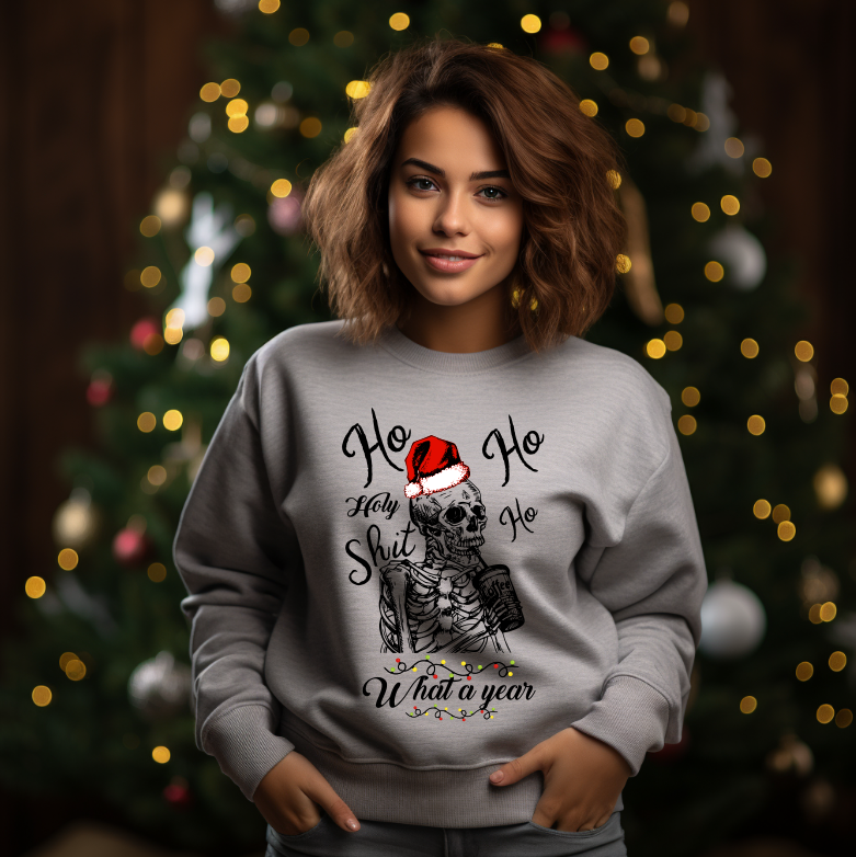 Bluza unisex Craciun, What a year - imagine 2