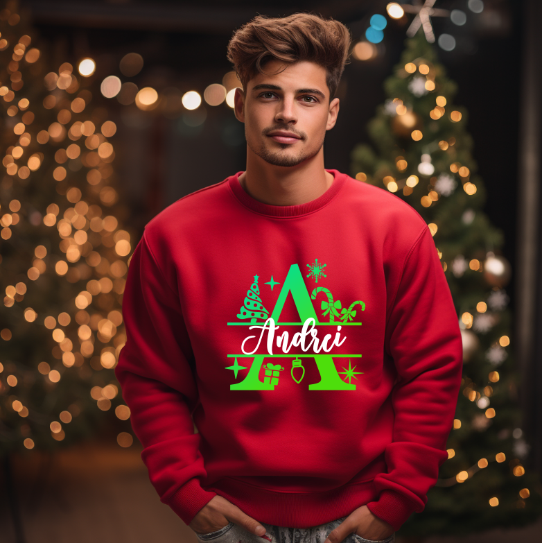 Bluza Rosie Unisex Craciun Personalizata Nume - imagine 3