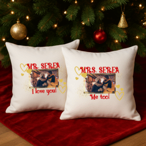 Set perne cuplu cu poza si text personalizat