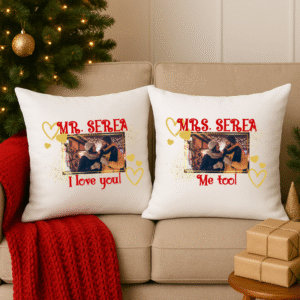 Alternative view of Set perne cuplu cu poza si text personalizat