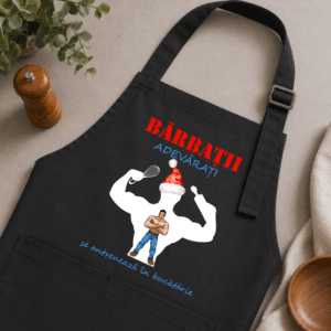 Sort Personalizat Craciun "Barbatii Adevarati se Antreneaza in Bucatarie"