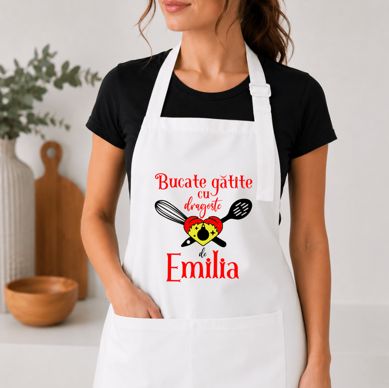 Sort Personalizat Craciun "Bucate gatite cu dragoste" - imagine 2