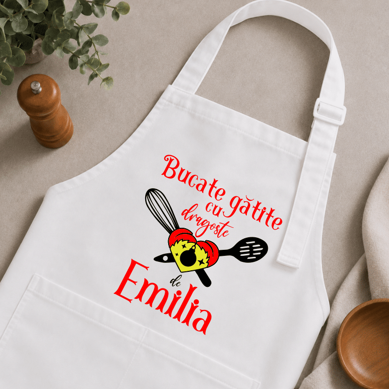 Sort Personalizat Craciun "Bucate gatite cu dragoste" - imagine 3