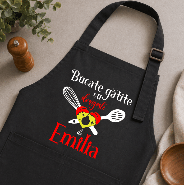 Sort Personalizat Craciun "Bucate gatite cu dragoste"