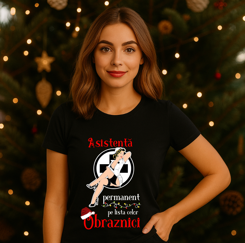 Tricou Cadou Craciun Asistenta - imagine 2