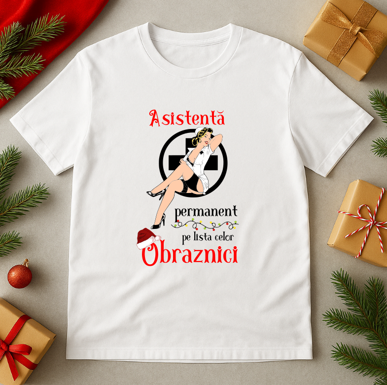 Tricou Cadou Craciun Asistenta
