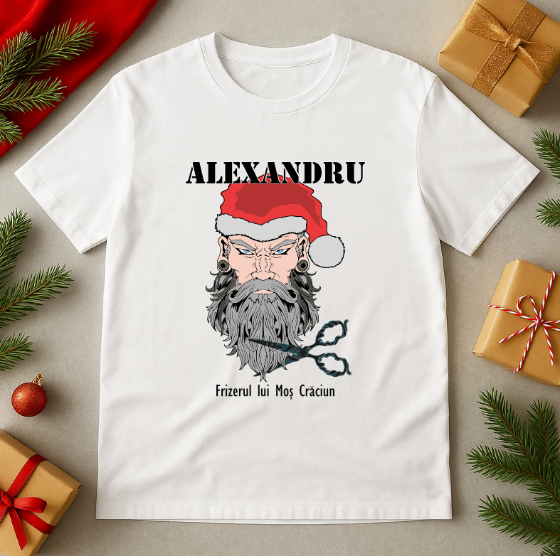 Tricou Personalizat Frizerul lui Mos Craciun - imagine 3