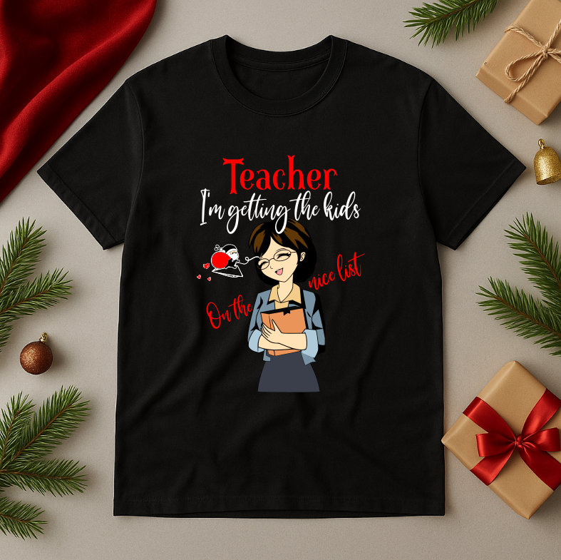 Tricou Craciun Teacher - imagine 3